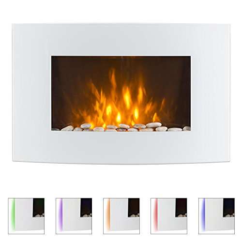 Cheminee Electrique Murale Klarstein Lausanne 2000 W Effet Flamme Led Blanc