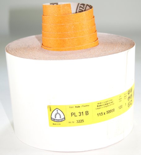klingspor Rouleau papier corindon PL 31 B Ht. 115 x L. 50000 mm Gr 120 - 3225