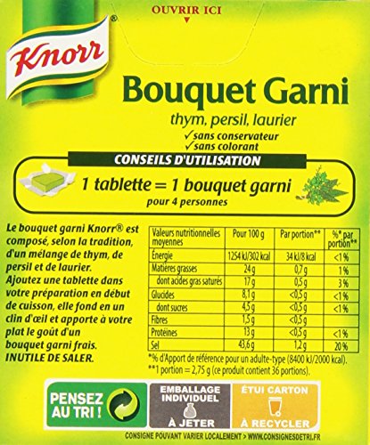 Knorr Assaisonnement Bouquet Garni 9 Cub...