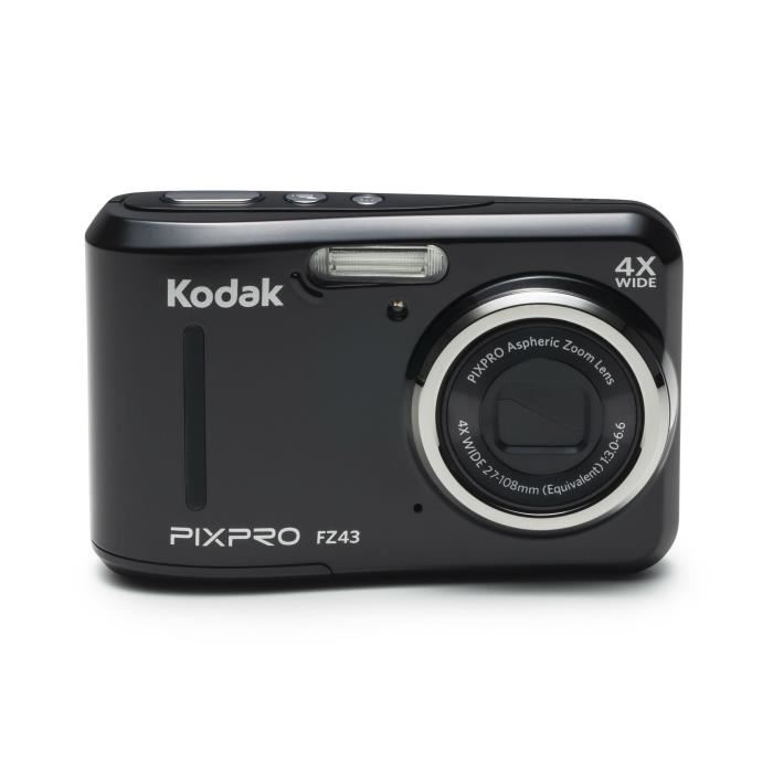 Appareil Photo Compact Kodak Fz43 Noir 16 Mp Zoom X4 Video Hd Grand Angle 27mm
