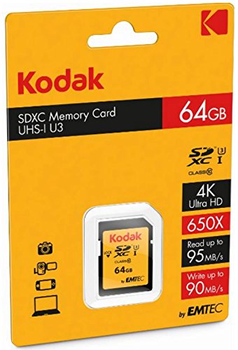 Kodak SDXC 64GB Class10 U3 memoire Flas ...