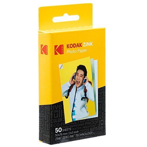 Kodak Papier Zink 2 X 3 Pack De 50 Feuilles Pour Appareil Printomatic Papier Premium Couleurs Vives Hd Anti Bavures