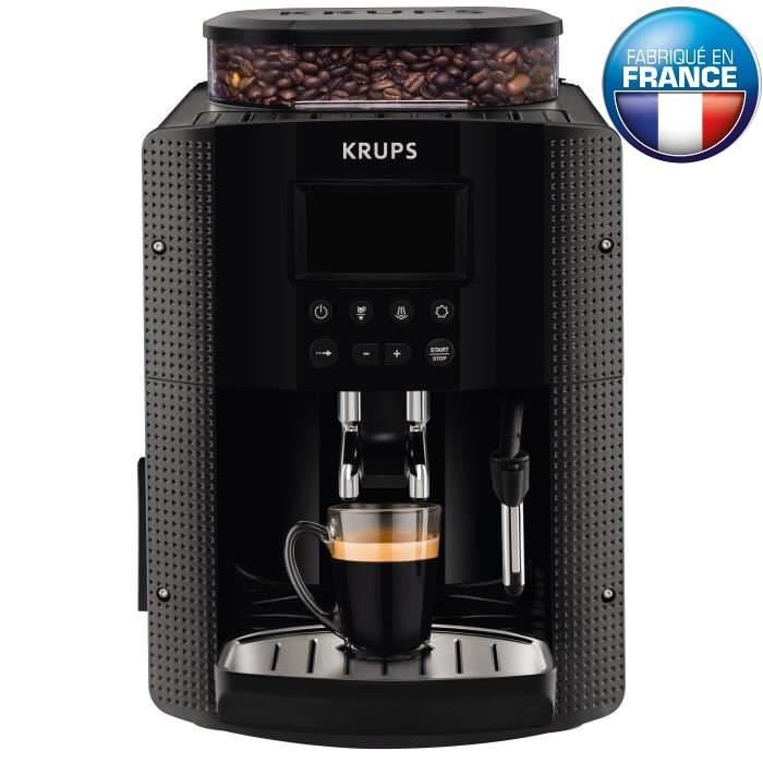 Krups Machine A Cafe Grain 17 L Cafetiere Espresso Buse Vapeur Pour Cappuccino 2 Tasses En Simultane Essential Yy8135fd