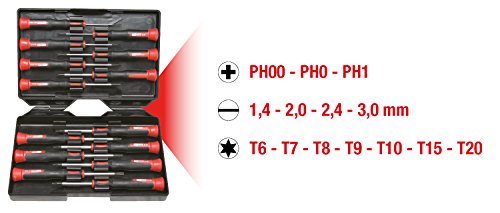 Coffret de tournevis electroniques Fente, Phillips et TORX 14pcs