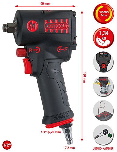 Cle a chocs pneumatique MONSTER MINI edition 1/2 1390 Nm pour 1.3 Kg KS TOOLS