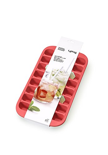 Lekue Bac A Glacons Maxi 32 Cases Rouge + Couvercle