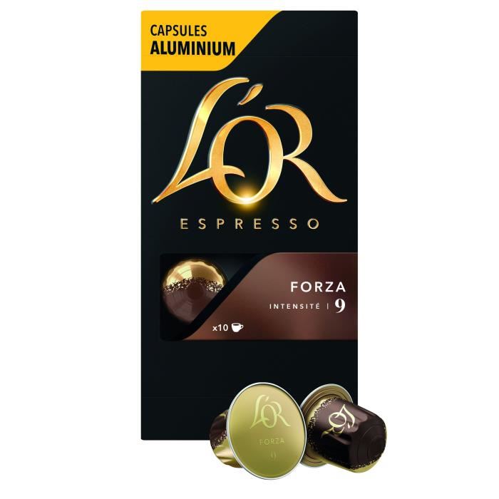 L'or Espresso Forza Intensite 9 Cafe Capsules X10 Compatibles Nespresso®