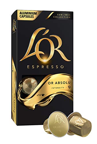 L'or Espresso Or Absolu Intensite 9 Cafe Capsules X10 Compatibles Nespresso®