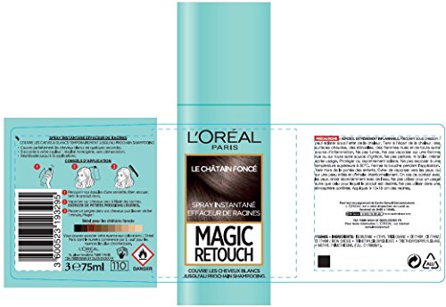 Coloration temporaire chatain fonce L'Oreal Paris - le vaporisateur de 75ml