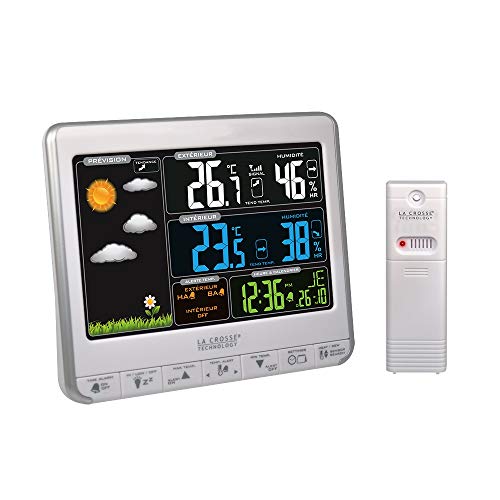 Station Meteo La Crosse Technology Ws6826whi-sil Avec Temperature Et Hygrometrie  Int / Ext Silver