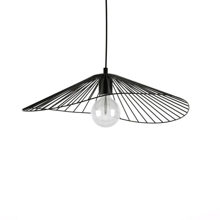 LADY Lustre suspension filaire 50x44x13 cm noire E27 40W