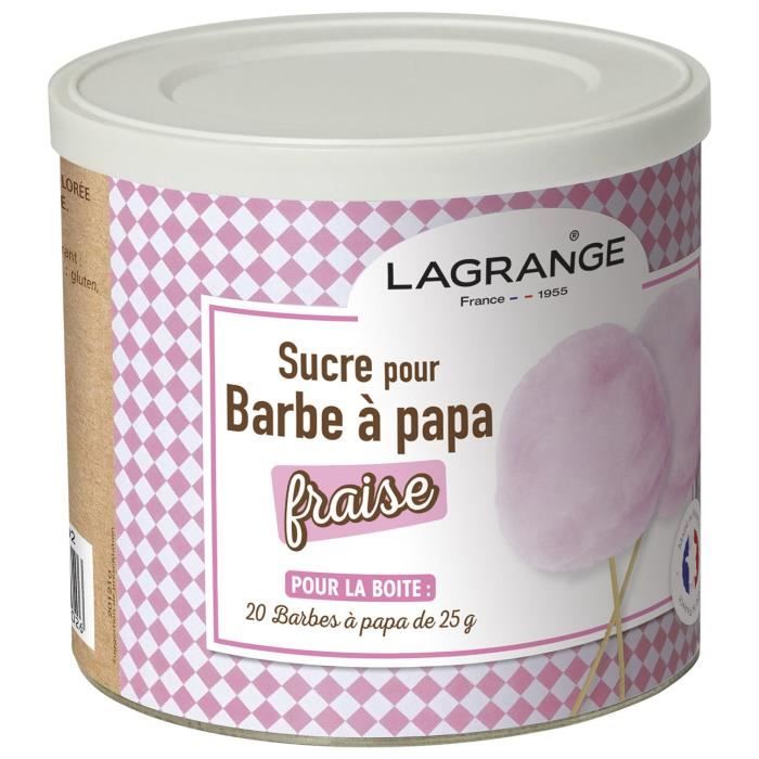 lagrange Sucre barbe a papa Lagrange Sucre Barbe a papa fraise 500g