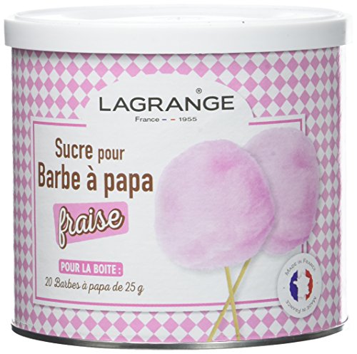 Boite De Sucre A Barbe A Papa Lagrange 380007 Parfum Fraise 500g