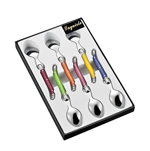 Pradel Excellence Boîte De 6 Cuilleres A Cafe Laguiole - Acier Inoxydable - Pastel Nacre