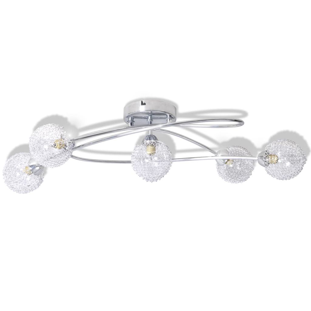 vidaXL Lampe de plafond avec grillage metallique pour 5 ampoules G9