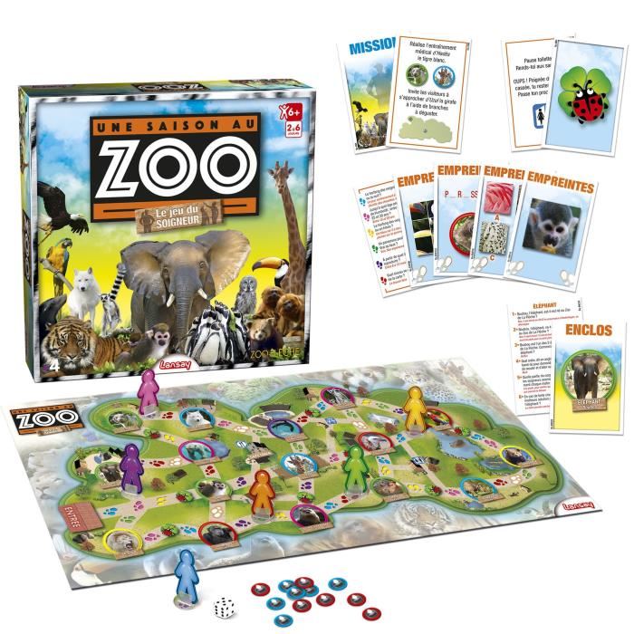 Lansay Une Saison Au Zoo® Le Jeu Du Soigneur Jeu De Societe 2 A 6 Joueurs Des 6 Ans