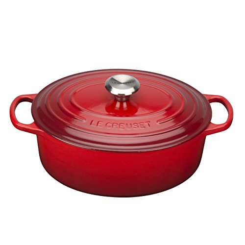 Le Creuset Le Creuset 21178350602430 Cocotte Ovale Fonte Cerise 35 X 35 X 17 Cm Cuisine Maison Casseroles Plats Et Poles Casserole
