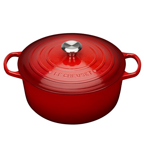 Le Creuset 21177340602430 Signature Cocotte Rond Fonte Cerise 34 Cm Cuisine Maison Casseroles Plats Et Poles Cocottes Et Plats De