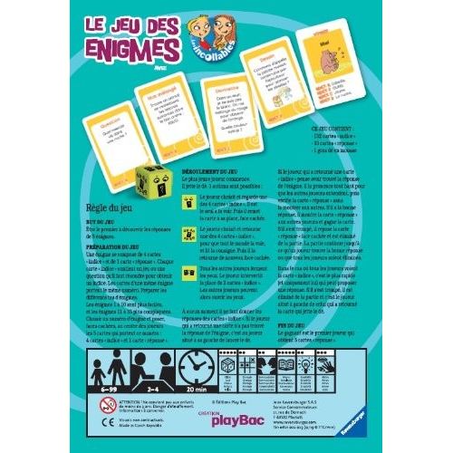 Les Incollables Le Jeu Des Enigmes Ravensburger Jeu De Societe Enfants Reflexion Et Logique 2 A 4 Joueurs Des 6 Ans