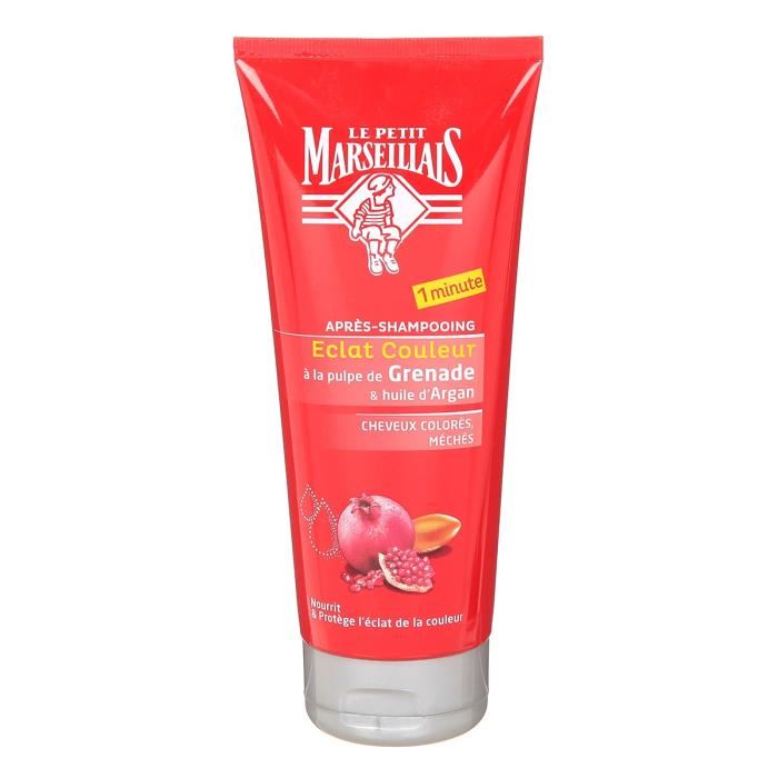 Le Petit Marseillais Eclat Couleur Apres Shampooing Grenade Argan Tube 200 Ml
