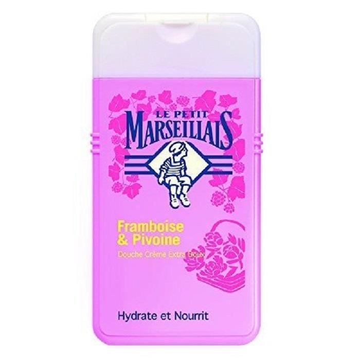 Gel douche framboise & pivoine Le Petit Marseillais - le flacon de 250 ml