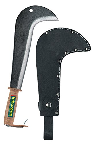 Leborgne Serpe Chasseur 20cm Avec Etui En Cuir Avec Manche En Cuir