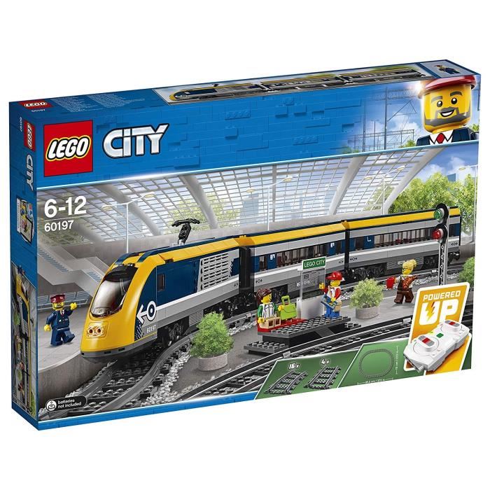 Lego® 60197 City Le Train De Passagers Telecommande Bluetooth, Moteur A Pile, Jouet Enfant 6 Ans, Rails Et Accessoires