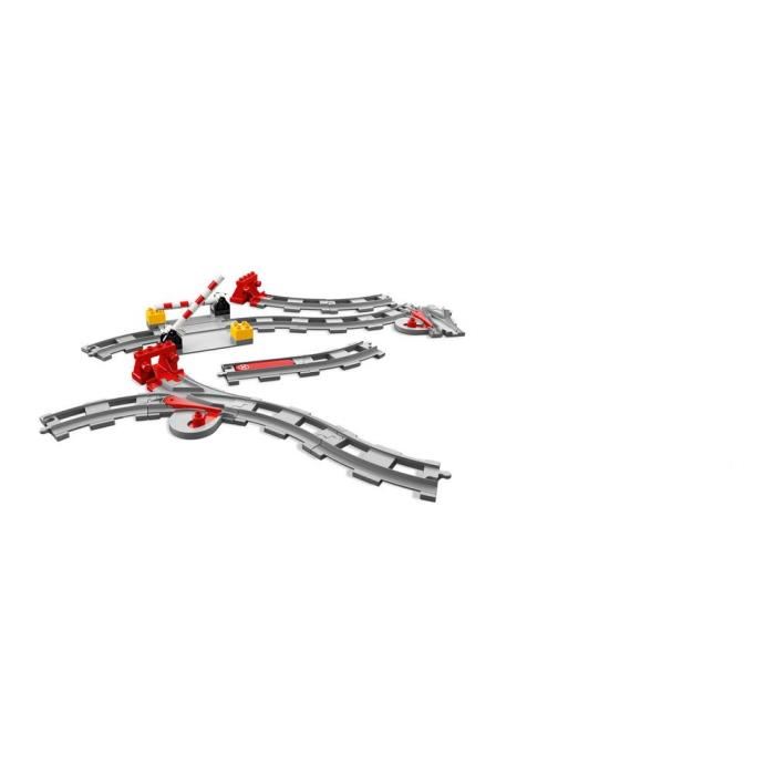 Legoa® Duplo Town Les Rails Du Train Jeu De Construction Circuit Avec Brique Daction Rouge