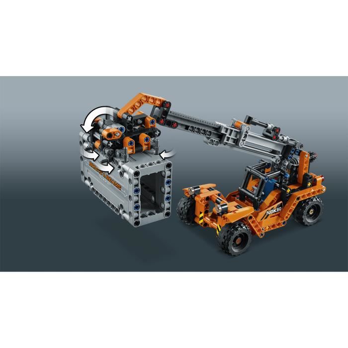 Lego® Technic - Le Transport De Conteneur - Camion Articule Avec Grue Charge Conteneurs - 631 Pieces