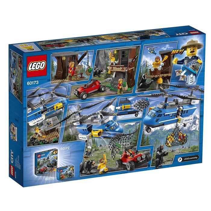 Jeu De Construction - Lego - City 60173 - Arrestation Dans La Montagne - 303 Pieces - Garcon