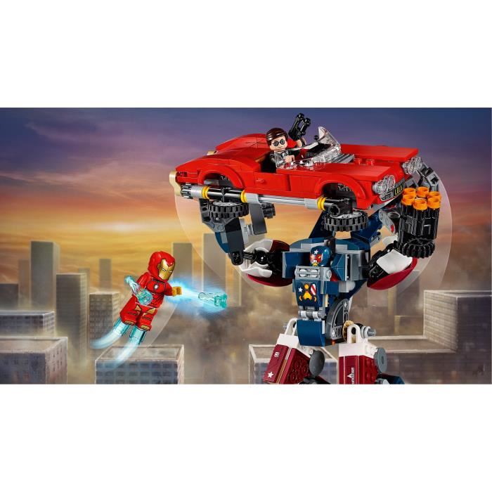 Lego® Marvel Super Heroes 76077 Iron-man : L'attaque De Detroit Steel - Jeu De Construction