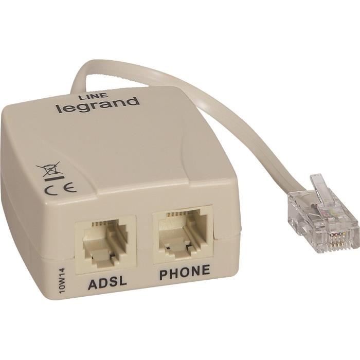 Filtre Adsl - Legrand - Rj 45 - Blanc - Pret A Poser - Interieur