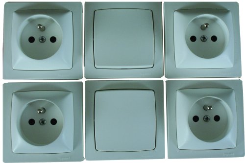 Lot de 2 va-et-vient et 4 prises 2P+T Legrand - ASL