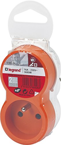 Fiche biplite 2P+T Legrand - 2 x 2P+T - Orange