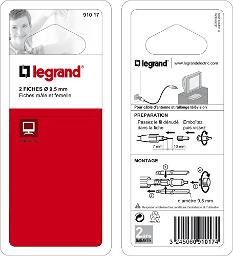 Legrand LEG91017 Fiches TV coaxiales nor...