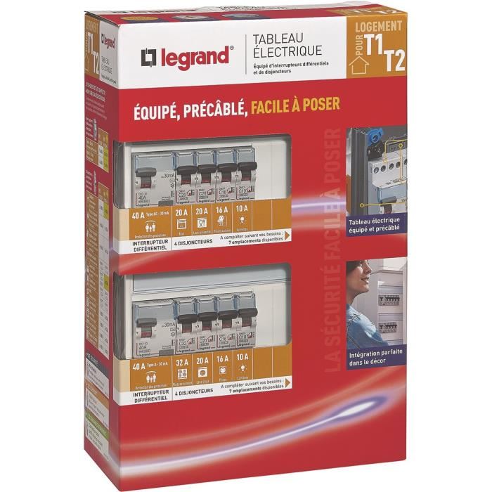 Legrand Tableau Electrique Equipe Precable Essentiel Special Pour Logement T1 Ou T2