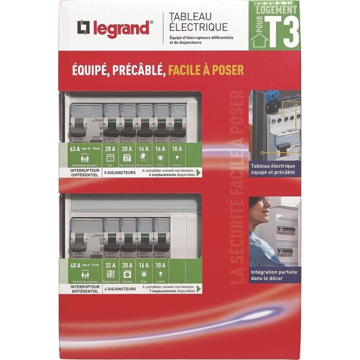 Legrand Tableau Electrique Equipe Precable Essentiel Special Pour Logement T3