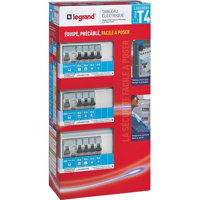 Legrand Tableau Electrique Equipe Precable Essentiel Special Pour Logement T4