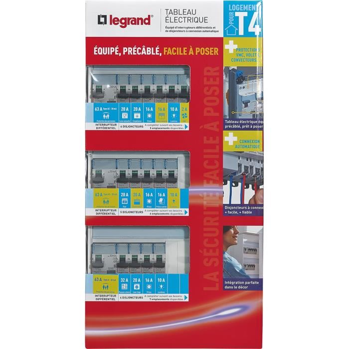 Legrand Tableau Electrique Equipe Precable Evolue Special Pour Logement T4