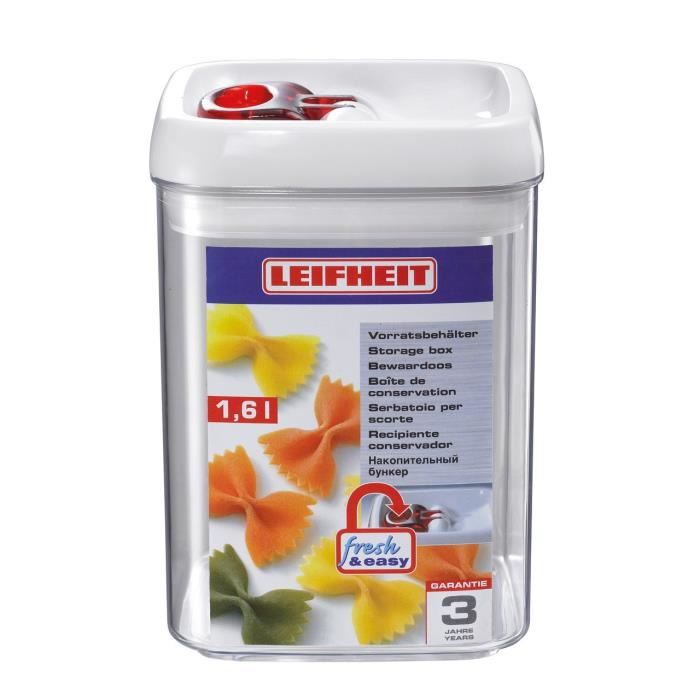 Boite De Conservation Leifheit Fresh Easy 16l Etanche Carree
