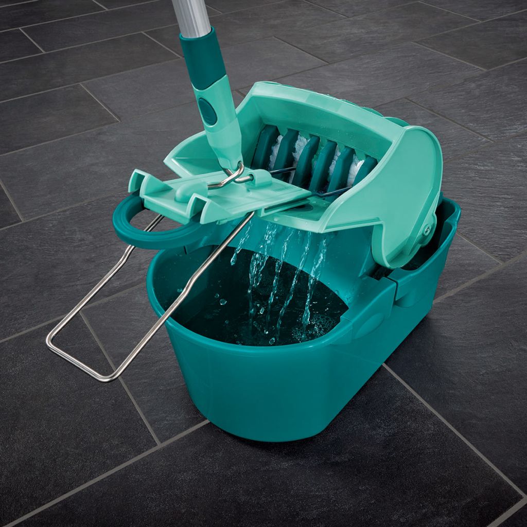 Set Lave Sol Avec Seau Essoreur Leifheit Profi Compact 55092 Balais A Plat Serpilliere 42cm Avec Housse Ideal Pour Tous Sols Lisses