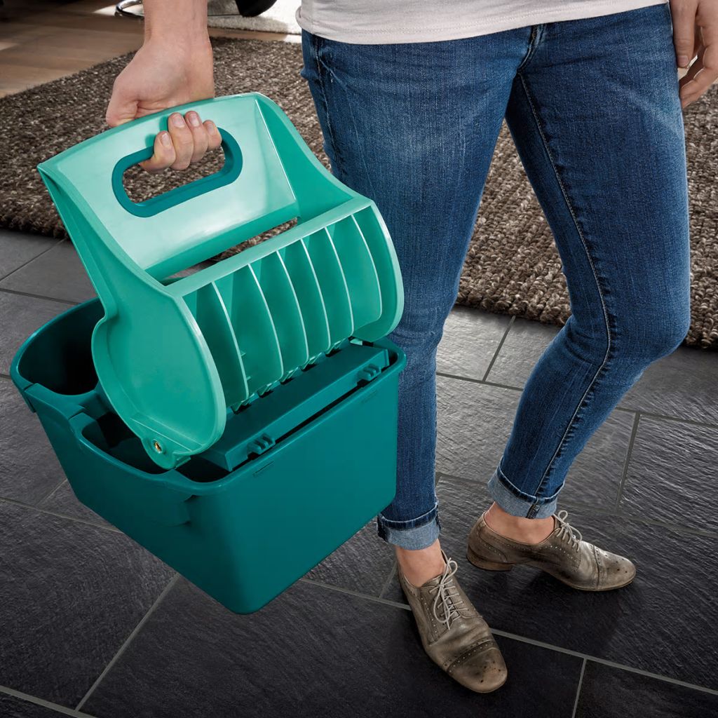 Set Lave Sol Avec Seau Essoreur Leifheit Profi Compact 55092 Balais A Plat Serpilliere 42cm Avec Housse Ideal Pour Tous Sols Lisses