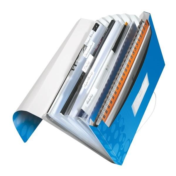 Trieur Leitz Wow En Polypropylene 5/10eme. 5 Compartiments Extensibles. Etiquettes D'indexation. Casier De Rangement. Capacite 250 Feuilles. Fermeture Par Elastique. Dimensions : 33 X 25,4 X 3,8 Cm. Pour Format A4. Bleu Trieur Leitz Wow - Polypropylene -