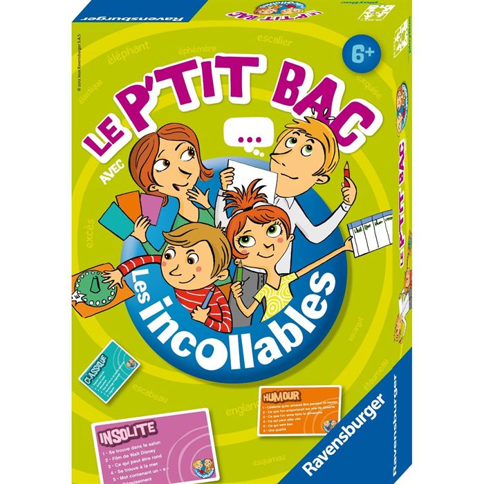 Les Incollables Le Ptit Bac Ravensburger Jeu De Societe Enfants Petit Bac Revisite Original Et Fun Des 6 Ans