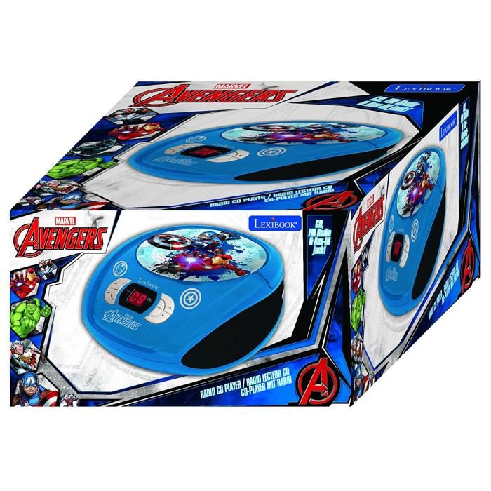 Lexibook Avengers Lecteur Cd Portable Pour Enfant Rcd108av 3 Ans Et 