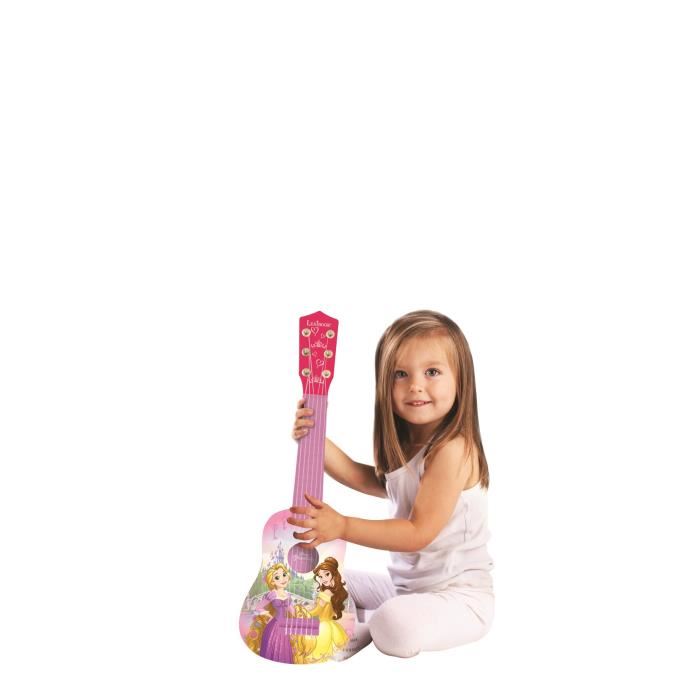 Lexibook Disney Princesse Ma Premiere Guitare Pour Enfant 6 Cordes En Nylon 53 Cm Guide Inclus Des 3 Ans