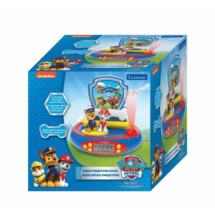 Pat Patrouille Reveil Projecteur Avec Sons Pour Chambre Enfant Lexibook