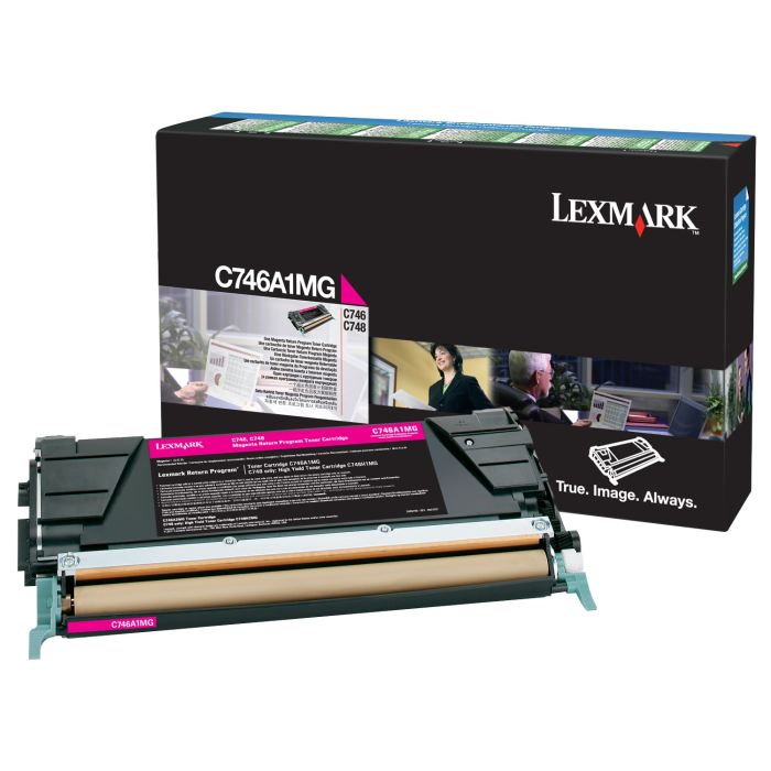 Lexmark D'origine Lexmark C 748 E toner (C746A1MG) magenta, 7 000 pages, 2,51 centimes par page - remplace toner C746A1MG pour Lexmark C 748E