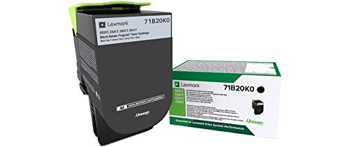 Lexmark D'origine Lexmark 71B20K0 toner noir, 3 000 pages, 2,8 centimes par page - remplace Lexmark 71B20K0 toner