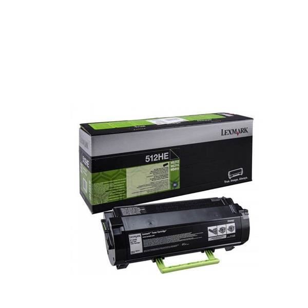 Lexmark D'origine Lexmark 51F2H0E / 512HE toner noir, 5 000 pages, 2,34 centimes par page - remplace Lexmark 51F2H0E / 512HE toner